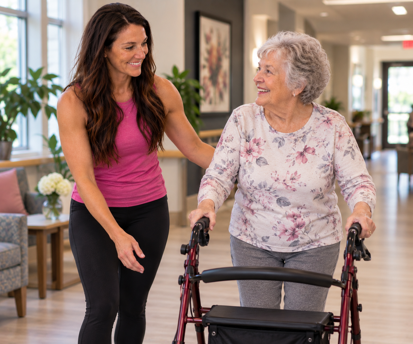 Active Living mobility and walking support for an older adult